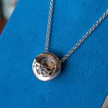 Load image into Gallery viewer, BUSY BEEING PENDANT - Kinetic Necklace (Silver &amp; Gold)
