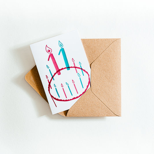 Eleven Birthday Cake - Card