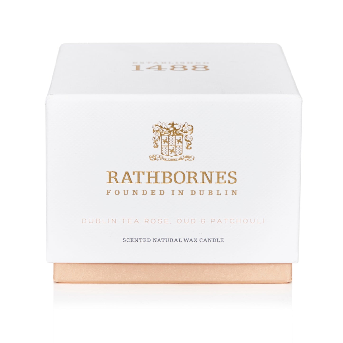 DUBLIN TEA ROSE Candle (Oud & Patchouli) - Rathbornes 1488
