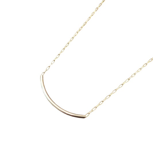 14kt Goldfill Crescent Pendant - Link Chain