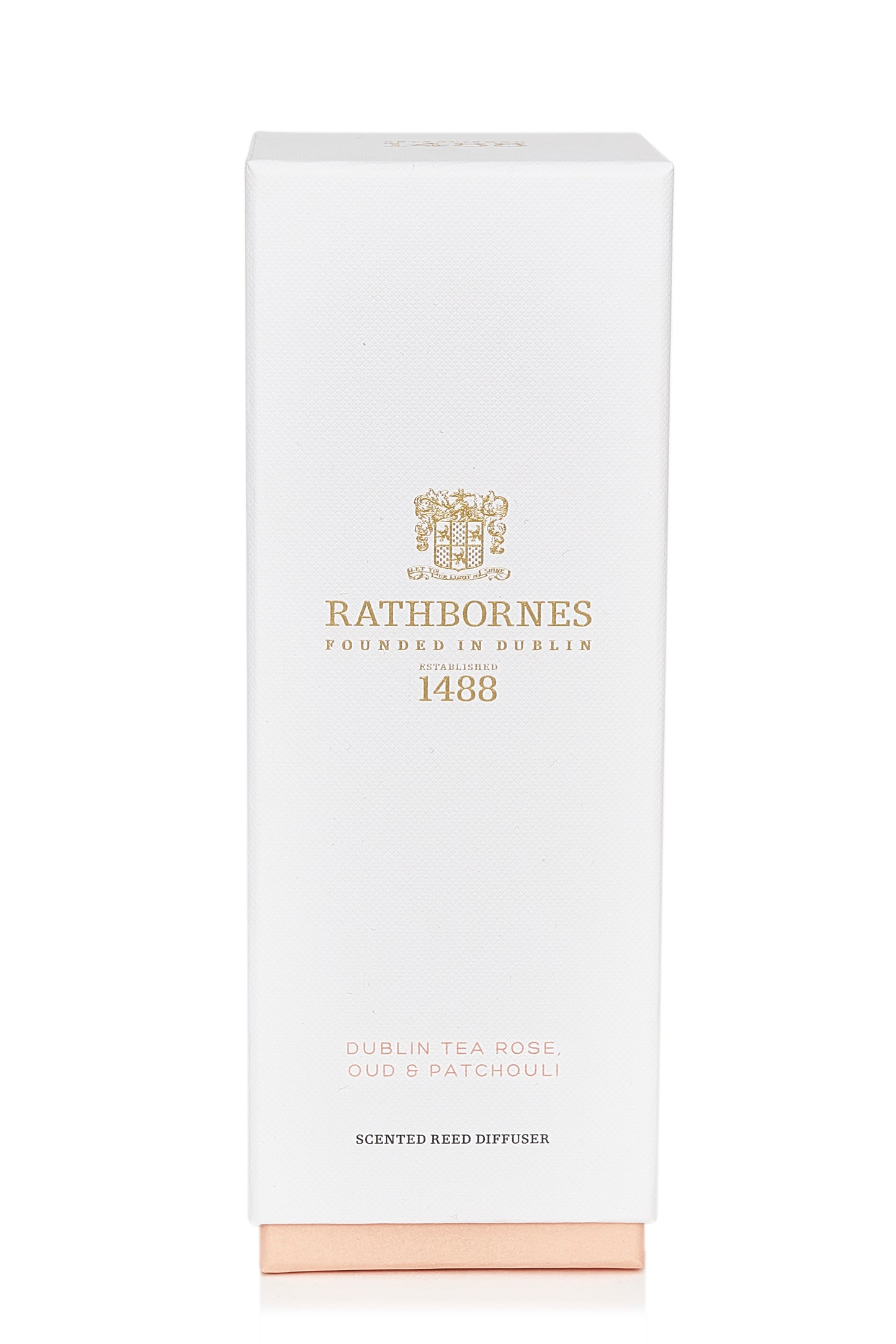 DUBLIN TEA ROSE Reed Diffuser (Oud & Patchouli) - Rathbornes 1488