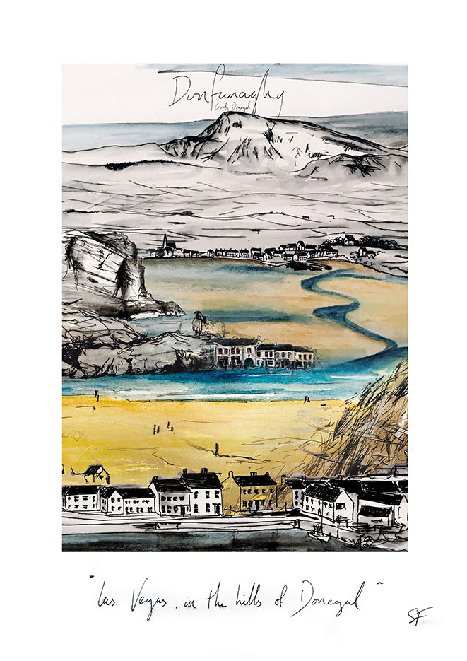 DUNFANAGHY - Contemporary Travel Poster