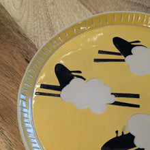 Load image into Gallery viewer, FLYING SHEEP Medium Plate - Handmade Yellow Dish
