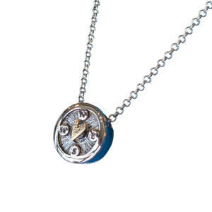 FOLLOW YOUR HEART PENDANT - Kinetic Necklace (Silver & Gold)