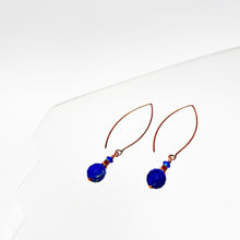 Load image into Gallery viewer, Chintzy Blue Earrings - Regalite &amp; Hematite
