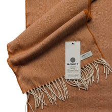 Load image into Gallery viewer, Orange Lambswool Scarf - Made in Donegal Ireland
