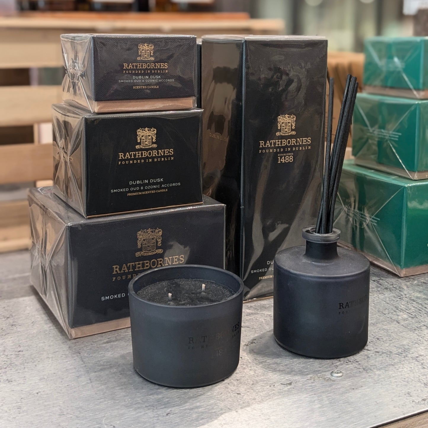 DUBLIN DUSK Reed Diffuser (Smoked Oud & Ozonic Accords) - Rathbornes 1488