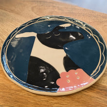 Load image into Gallery viewer, GENTLE COW Small Plate - Handmade Blue Dish
