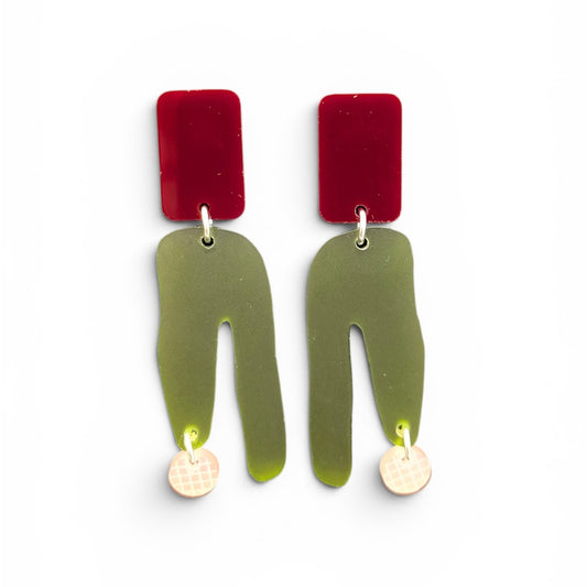 Eau Olive Earrings