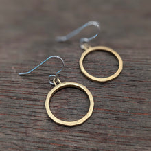 Load image into Gallery viewer, ANCAIRE - Silver &amp; Gold Plate Circle Drop Earrings - Made in Ireland
