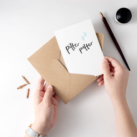 Pitter Patter, Blue - Card