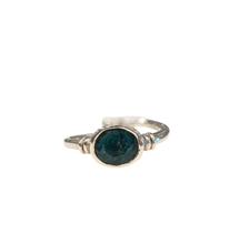 Load image into Gallery viewer, Senna Ring with Rough Cut Emerald - Solid Silver &amp; Gold Plate
