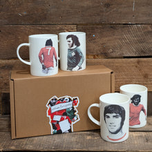 Load image into Gallery viewer, George Best Collection Bone China Mug Gift Set - Box&#39;d Up
