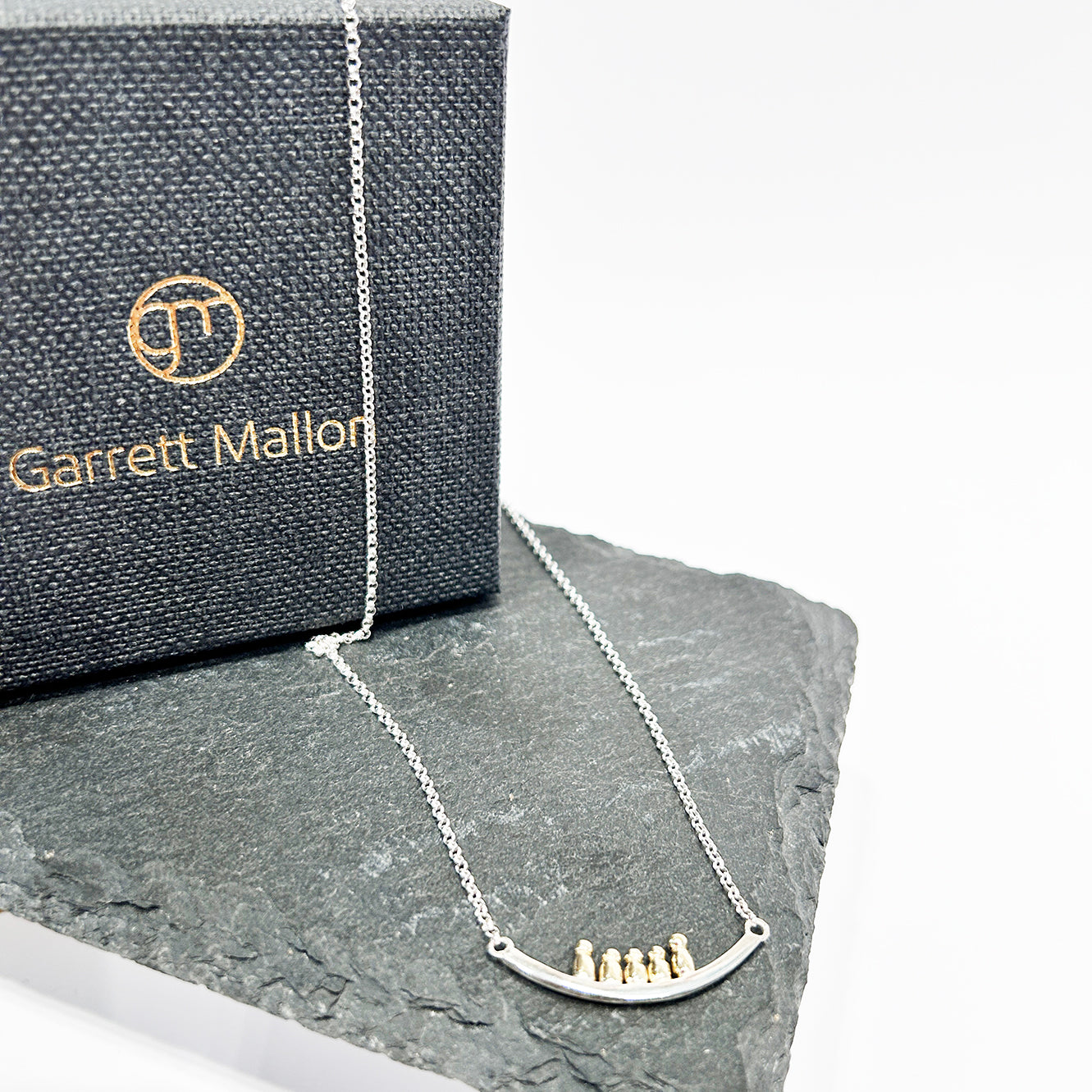 Clan Pendant In Silver and 9ct Gold – 2 Adults 3 Children