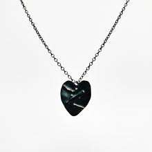 Load image into Gallery viewer, Heart Pendant Large - Oxidised Silver
