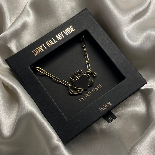 Heart Strong Claddagh Necklace - Gold