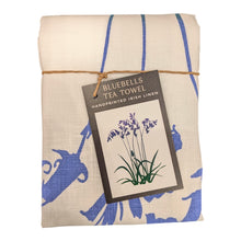 Load image into Gallery viewer, Tea Towel, Bluebells - Screenprinted Irish Linen
