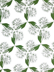 Tea Towel, Wild Garlic - Screenprinted Irish Linen