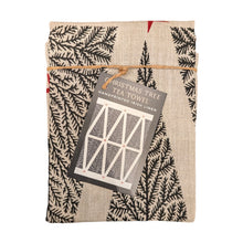 Load image into Gallery viewer, Tea Towel, Christmas Tree (Oatmeal) - Screenprinted Irish Linen
