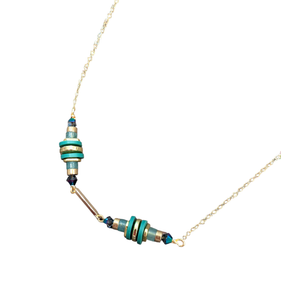 Solais Necklace - Aventurine & Hematite