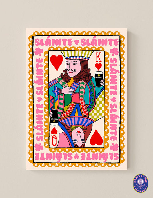 Sláinte - King & Queen of Pints (Colour) - Paper Print