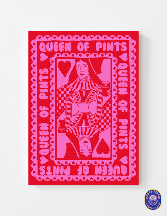 Queen of Pints (Red & Pink) - Paper Print