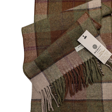 Load image into Gallery viewer, Autumn Plaid Lambswool Scarf - Made in Donegal Ireland
