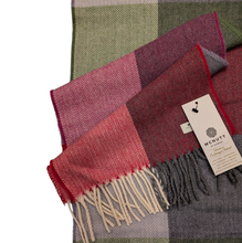 Load image into Gallery viewer, Green Smoke Lambswool Scarf - Made in Donegal Ireland
