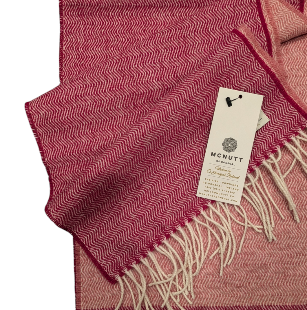 Glam Wave Lambswool Scarf - Made in Donegal Ireland