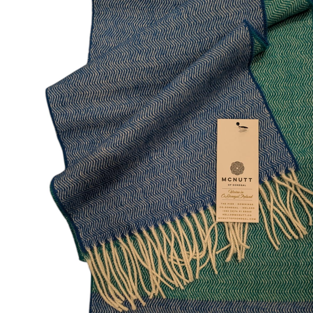 Scuba Wave Lambswool Scarf - Made in Donegal Ireland