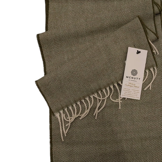 Landscape Herringbone Lambswool Scarf - Made in Donegal Ireland