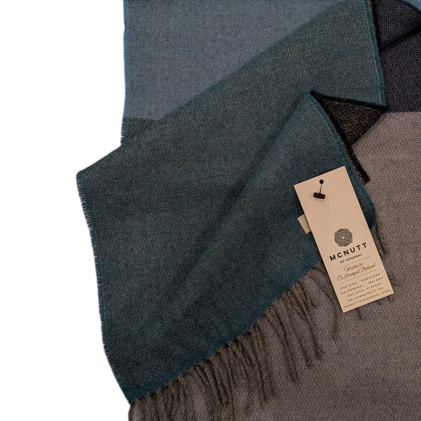 Marine Stripe Lambswool Scarf - Made in Donegal Ireland