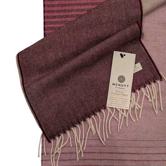 Rhododendron Lambswool Scarf - Made in Donegal Ireland