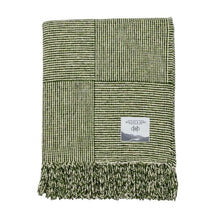 Load image into Gallery viewer, GREEN BASKET WEAVE THROW - Molloy &amp; Sons Donegal Tweed
