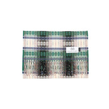 Load image into Gallery viewer, GREEN FINE DIAMOND WEAVE SCARF - Molloy &amp; Sons Donegal Tweed
