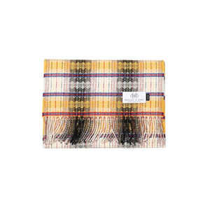 YELLOW FINE DIAMOND WEAVE SCARF - Molloy & Sons Donegal Tweed