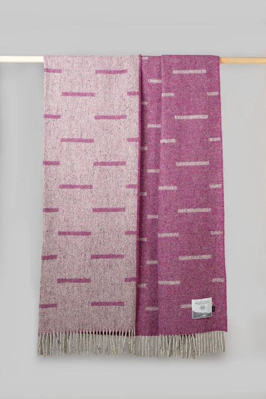 FUCHSIA MAGHERA THROW - Molloy & Sons Donegal Tweed