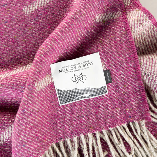 FUCHSIA MAGHERA THROW - Molloy & Sons Donegal Tweed