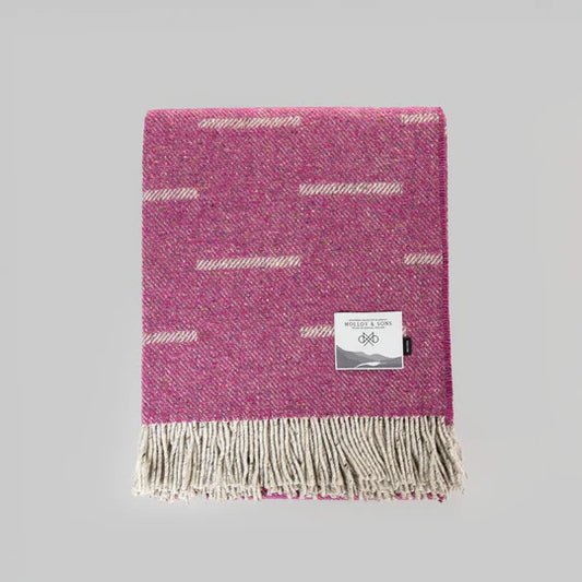 FUCHSIA MAGHERA THROW - Molloy & Sons Donegal Tweed