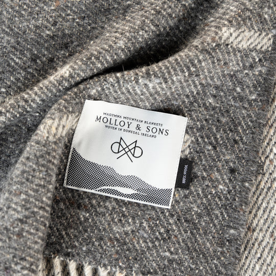 CHARCOAL MAGHERA THROW - Molloy & Sons Donegal Tweed