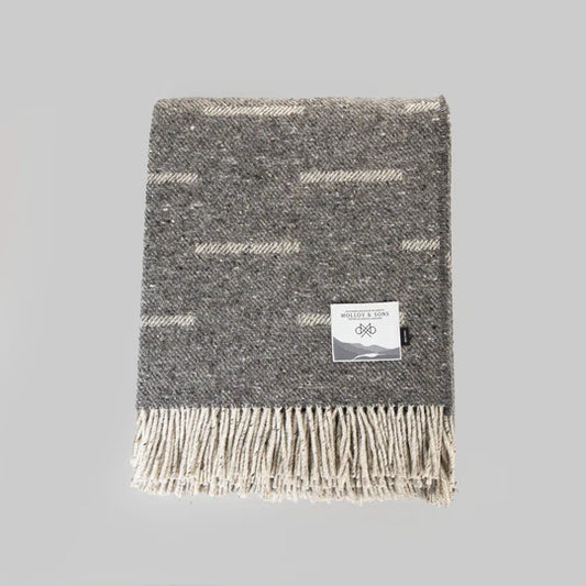 CHARCOAL MAGHERA THROW - Molloy & Sons Donegal Tweed