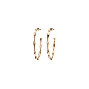 BAMBOO HOOP Earrings - Gold