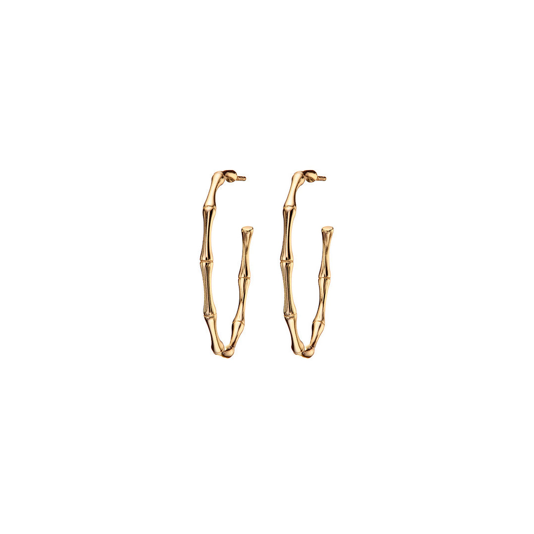 BAMBOO HOOP Earrings - Gold