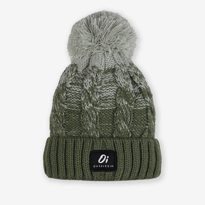 Moss Fade Pom Hat - Outside In