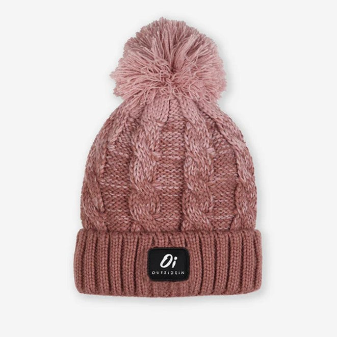 Rose Fade Pom Hat - Outside In