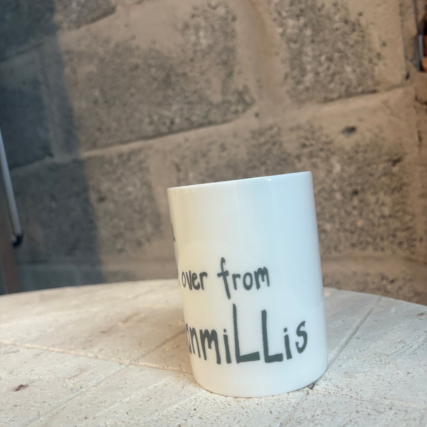 Oh No , We're Over From Stranmillis - Fine Bone China Mug