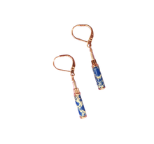 Load image into Gallery viewer, Chintzy Column Earrings - Regalite &amp; Hematite
