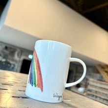 Load image into Gallery viewer, Wrapped Up with PRIDE - Bone China Mug by Stephen Farnan
