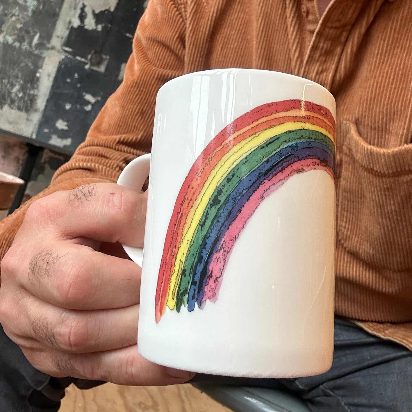 Wrapped Up with PRIDE - Bone China Mug by Stephen Farnan