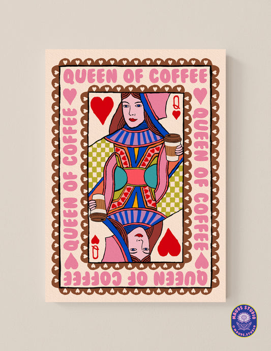 Queen of Coffee - Paper Print